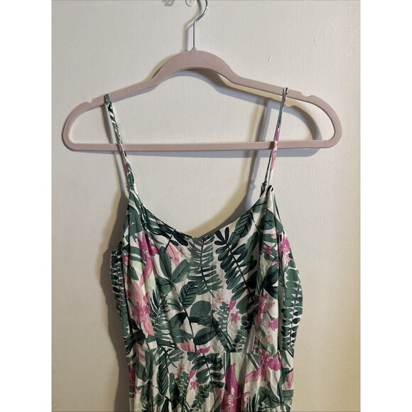 Old Navy Midi Large Dress Coastal Forest Fairy Hipster Flowy Strappy - Picture 2 of 6